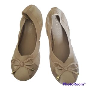 ALDO Blush Pink Bow Tie Flats Shoes - Size 5 / 35